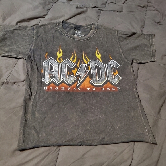 None Tops - Ac/dc highway to hell crop top
